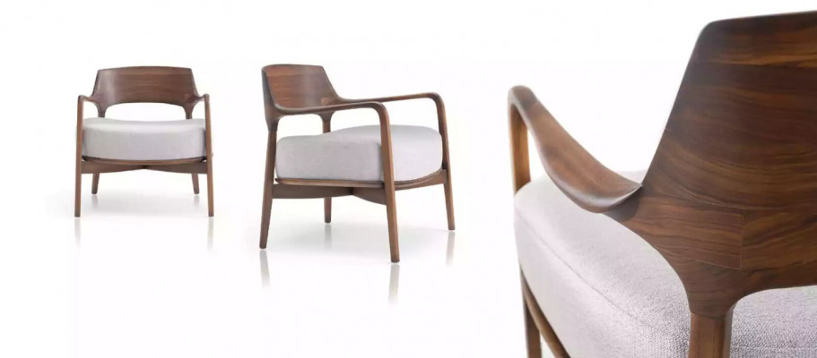 Iesszëmmer Stull Wunnzëmmer Fauteuil Still Holz Modern Polster Fauteuilen