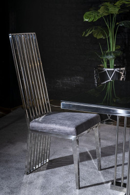 Iesszëmmer Stull gro Luxus Stull Metall mat Textil Stiill Stil Modern