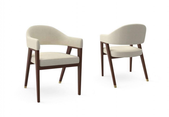 Design Still Polster Hotel Stull Textil Holz Miwwelen am Iesssall nei