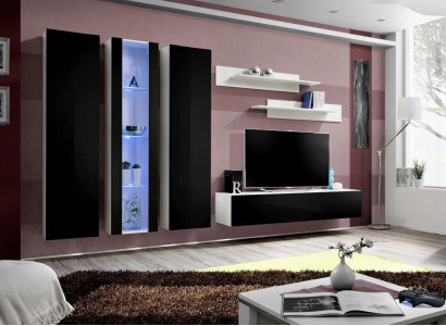 Wohnwand Luxus Wunnzëmmer Miwwelen Komplett Set 6 Stéck Designer Ariichtung