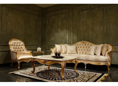 Beige Wunnzëmmer Chesterfield Sofa Garnitur Klasseschen 3-Sëtzer Sëtzgrupp
