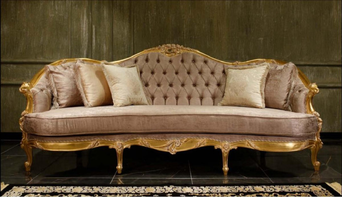 Beige Wunnzëmmer Chesterfield Sofa Garnitur Klasseschen 3-Sëtzer Sëtzgrupp