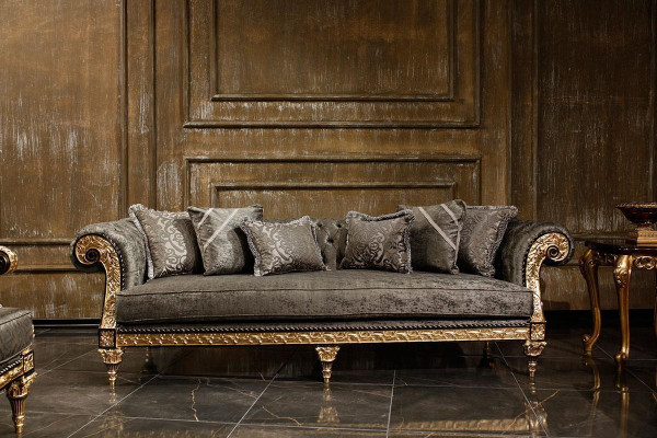 Klassesch Gro Szëschgarnitur 3+1 Sëtz Plaz Luxuriéisen Designer Dësch