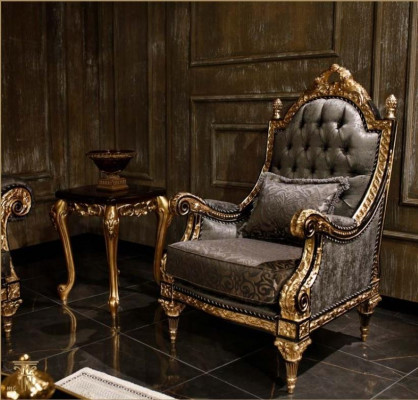 Klassesch Gro Szëschgarnitur 3+1 Sëtz Plaz Luxuriéisen Designer Dësch