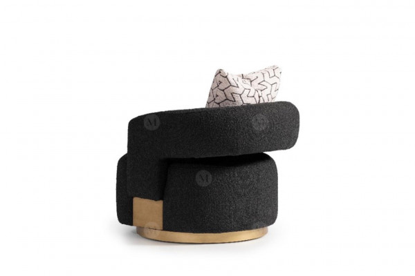 Grousst Komplett Wunnzëmmer Sessel Dëscher 7 Deeler Stoff Braun Holz Regaler