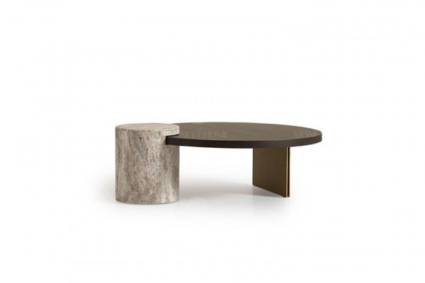 Luxus Komplett Wunnzëmmer Sofa Bäizëlltëscher 6 Deeler Stoff Beige Holz