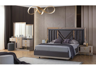 Komplett Schlofzëmmer Garnitur Gro Bett Schminktisch Mat Spigel