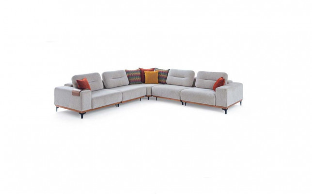Wäisst exklusivt L-Form Polstersofa Designer Ecksofa Wunnzëmmer Sëtz.