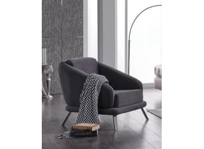 Fotel Stoff Modern Miwwel Designer Sëtz Wunnzëmmer Polstersëtz 84x79x91
