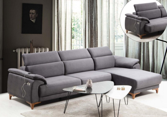 Ecksofa L-Form Modern Wunnzëmmer Sofa Couch Polstermöbel Luxus Design