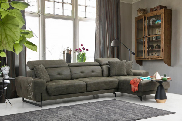 Relax Ecksofa L-Form Luxus Miwwelen Wunnzëmmer Eck Sofa Canapé Polster Modern Neit