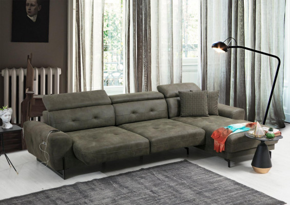 Relax Ecksofa L-Form Luxus Miwwelen Wunnzëmmer Eck Sofa Canapé Polster Modern Neit