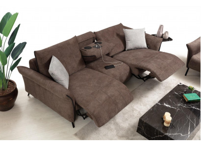 Luxus Sofa Couch Wunnzëmmer Véiersëtzer Polstersofa Modern Designer Nei