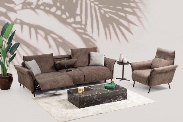 Luxus Komplett Set Véiersëtzer Sofa Couch Designer Sëtz Modern Miwwelen