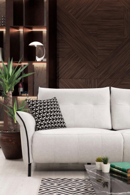 Wunnzëmmer Sofa L-Form Modernen Design Textil Stoff Luxus Couch Polstermiwel