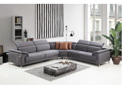Sofa Canapé Eckcouch L-Form Polstersofa Sëtzmiwwel Modern Luxus Miwwelen Livingraum