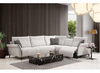 Eckcouch Wunnzëmmer Sofa Couch Polster Textil Miwwel Modern Designer Neit
