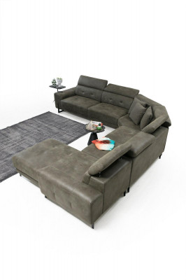 Wunnzëmmer Ecksofa U-Form Luxusmiwwel Modern Sofa Couch Eckgarnitur
