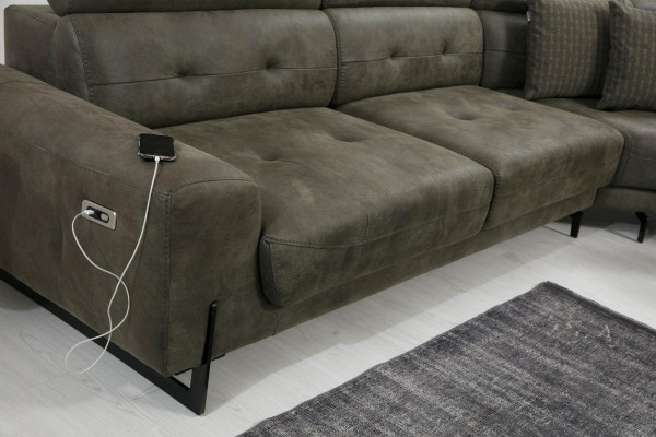 Wunnzëmmer Ecksofa U-Form Luxusmiwwel Modern Sofa Couch Eckgarnitur
