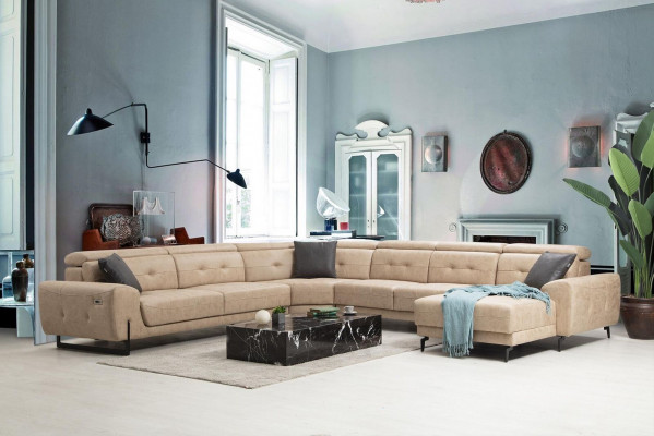 Ecksofa U-Form Sëtzmiwwel Designer Sëtzmiwwel Modern Sofa Couch Polster