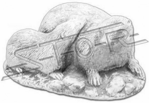 Gaartdekoratioun Frettchen Terrass Steen Figuren Figur Wäiss Natur Statuette