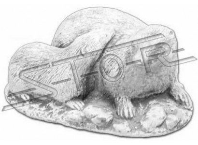 Gaartdekoratioun Frettchen Terrass Steen Figuren Figur Wäiss Natur Statuette
