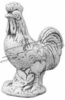 Gaarden Dekoratioun Poulet Terrasse Steen Figuren Figur Wäiss Dekorativ Statuett