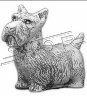 Gartendekoratioun Hond Terrass Steefiguren Dekorativ Wäiss Statu Figur