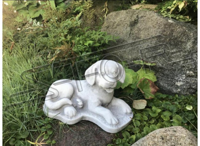 Gaart Dekoratioun Hond Steen Terrass Figur Figuren Dekorativ Statu Wäiss