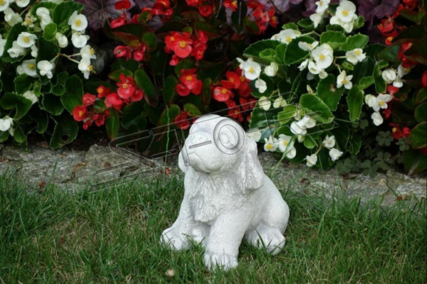 Gaart Dekoratioun Hond Terrass Steen Figur Figuren Dekorativ Statu Wäiss
