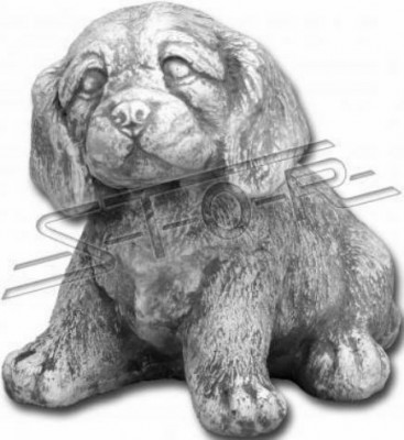 Gaartendekoratioun Hond Terrasse Steen Figur Figuren Dekorativ Wäiss Statu.