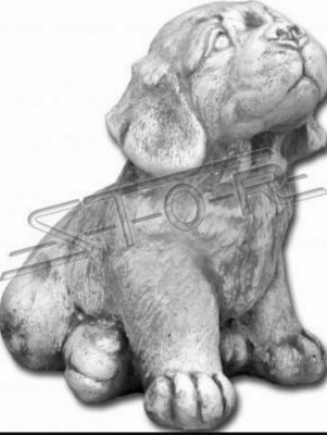Gaard Dekoratioun Hond Terrasse Steen Figur Wäiss Figuren Dekorativ Statuëtt