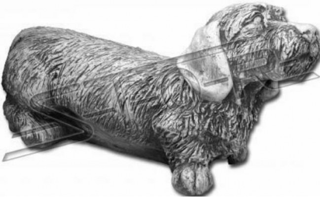 Gaart Dekoratioun Hond Wäiss Terrass Steen Figur Figuren Dekorativ Statue