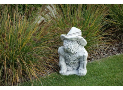 Gaart Dekoratioun Hond Terrass Steen Figuren Wäiss Dekorativ Statu Figur