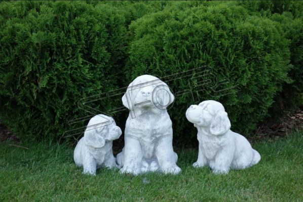 Gaart Dekoratioun Hond Terrass Steen Wäiss Figur Figuren Dekorativ Statuette