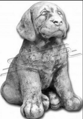 Gaart Dekoratioun Hond Terrass Steen Wäiss Figur Figuren Dekorativ Statuette
