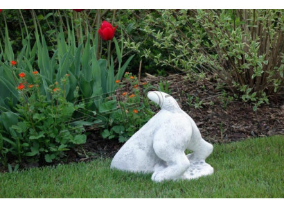 Gaart Dekoratioun Hond Terrass Steen Wäiss Figuren Dekorativ Statu Figur