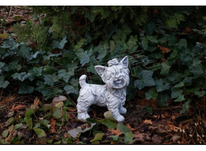 Gaart Dekoratioun Hond Wäiss Terrass Steen Figuren Dekorativ Statue Figur