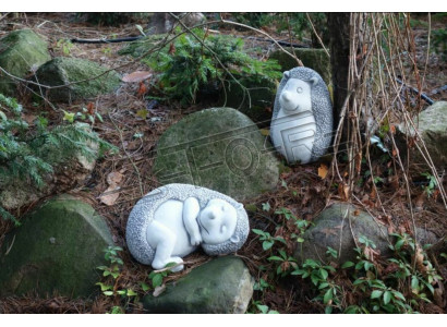 Gartendekoratioun Igel Terrass Steen Karikatur Figuren Figur Deko Statuette