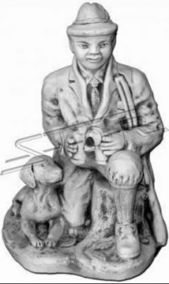 Gaartdekoratioun Jégerstatu Skulptur Figuren Statuen Skulpturen
