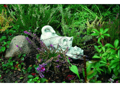 Gaart Dekoratioun Kaz Statu Skulptur Figuren Wäiss Skulpturen Design
