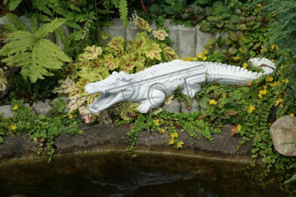 Gaart Dekoratioun Krokodil Terrass Steng Figuren Figur Statue