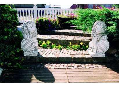 Gaart Dekoratioun Léiw Statue Natur Skulptur Figuren Skulpturen Designer