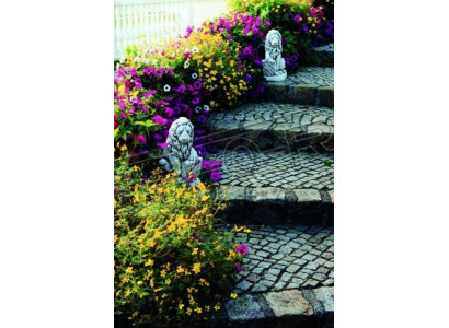 Gaart Dekoratioun Léiw Statu Skulptur Figuren Skulpturen Designer
