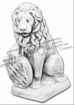 Gaart Dekoratioun Léiw Statu Skulptur Figuren Skulpturen Designer
