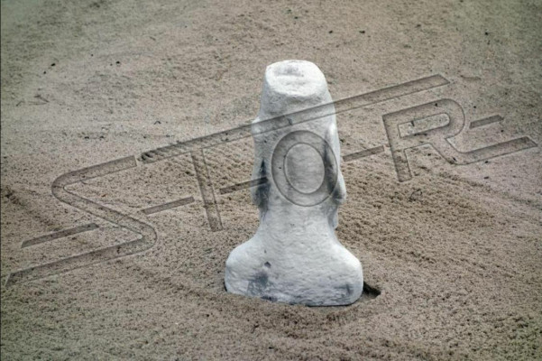 Gaart Dekoratioun Moai Terrass Steen Figuren Figur Dekor Statue