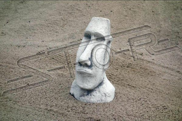 Gaart Dekoratioun Moai Terrass Steen Figuren Figur Dekor Statue