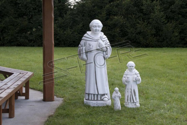 Gaartendekoratioun Mönchsstatue Skulptur Figuren Skulpturen Designer