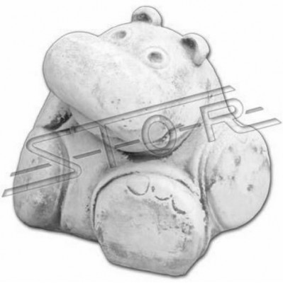 Gaart Dekoratioun Nilpferd Statue Skulptur Figuren Skulpturen Designer