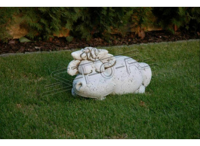 Gaart Dekoratioun Nilpferd Terrass Steen Figuren Figur Deko Statuette